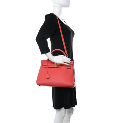 Hermes Taurillon Clemence Kelly Retourne 32 Rose Jaipur 2 of 14