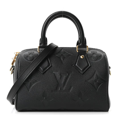 Louis Vuitton Empreinte Monogram Giant Speedy Bandouliere 20 Black 1 of 9