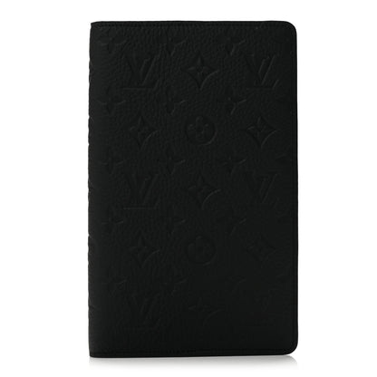 Louis Vuitton Taurillon Monogram Emily Notebook Cover MM Black 1 of 6