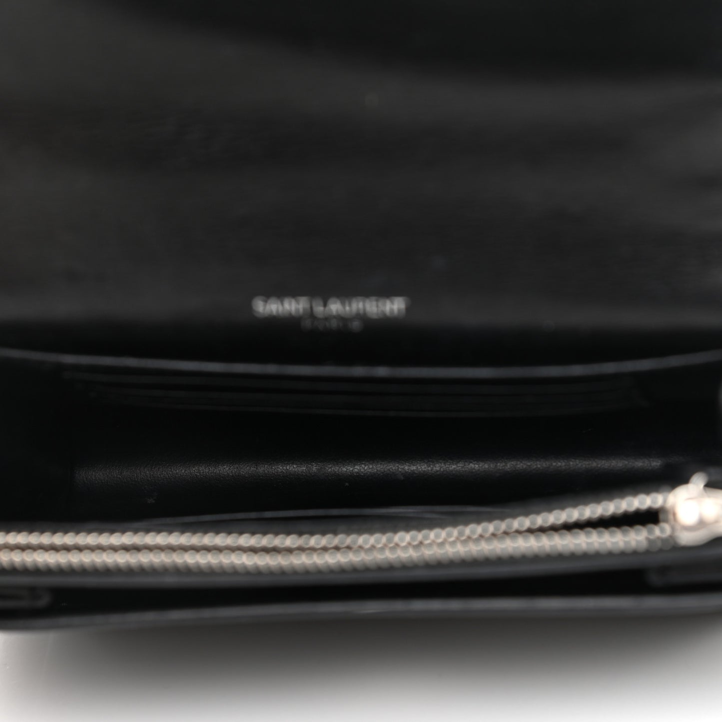 Calfskin Monogram Sunset Chain Wallet Black