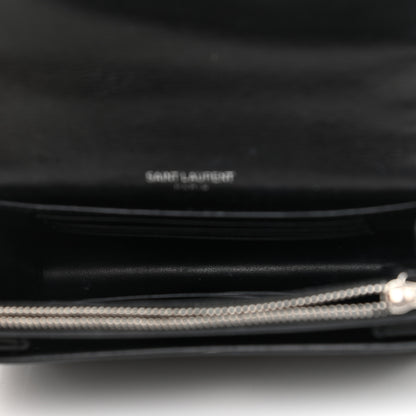 Saint Laurent Calfskin Monogram Sunset Chain Wallet Black 8 of 27