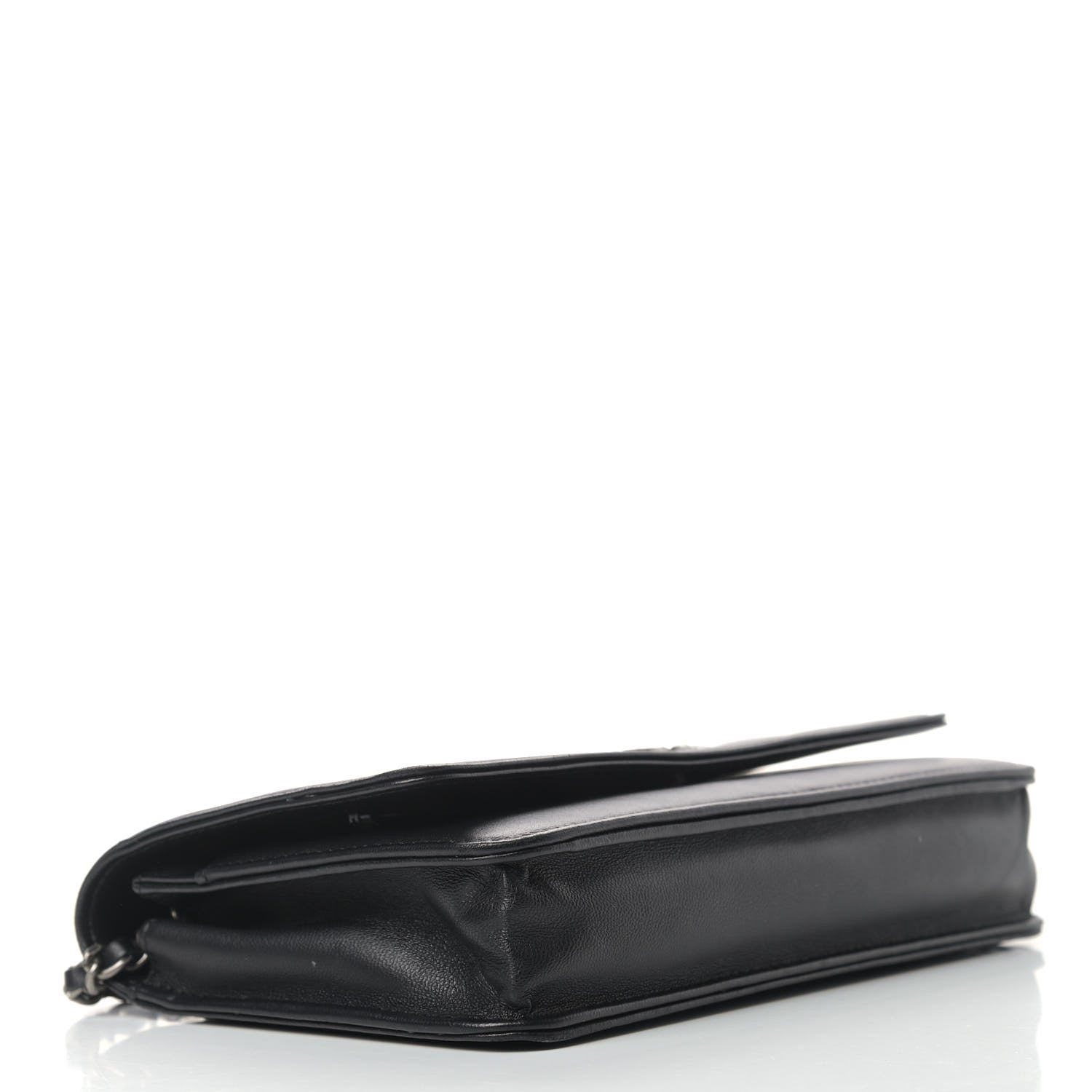 Chanel Lambskin Quilted Boy Wallet On Chain WOC Black 3 of 12