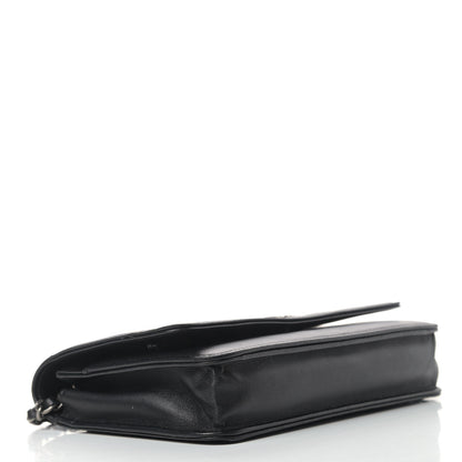 Chanel Lambskin Quilted Boy Wallet On Chain WOC Black 3 of 12