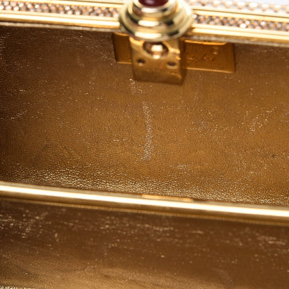 Judith Leiber Swarovski Crystal Minaudiere Clutch Gold 10 of 10