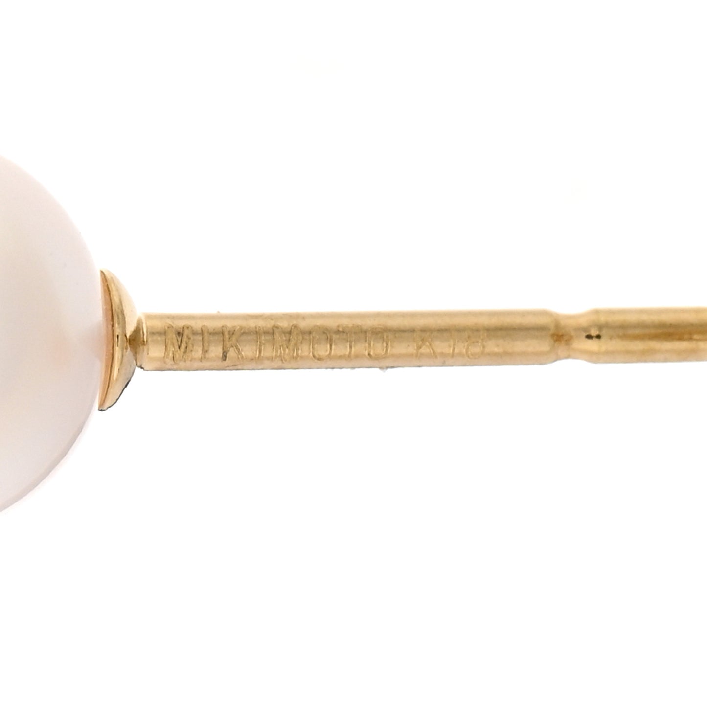 18K Yellow Gold Akoya Pearl 6.5mm Stud Earrings