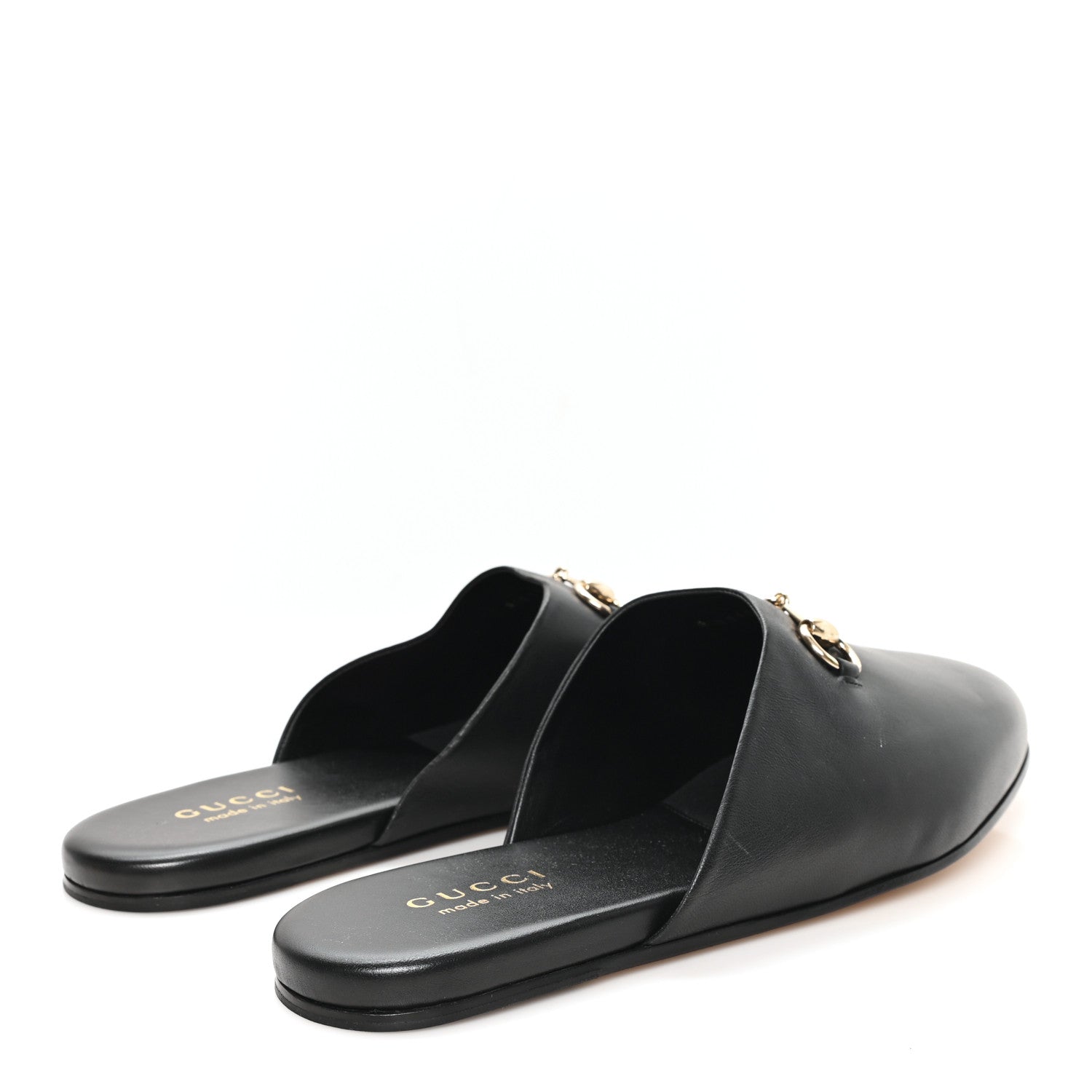 Gucci Calfskin Mens Horsebit Slippers 10 Black 5 of 10