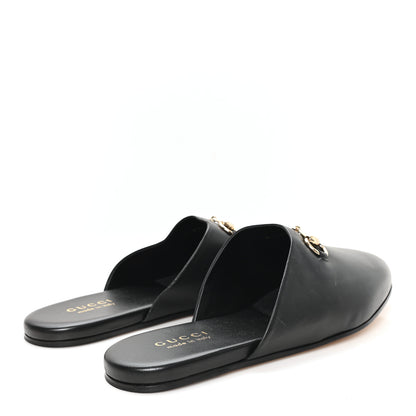 Gucci Calfskin Mens Horsebit Slippers 10 Black 5 of 10