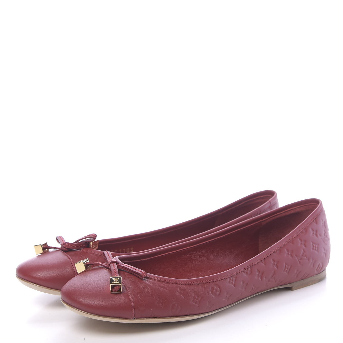 Calfskin Embossed Monogram Debbie Ballerina Flats 41
