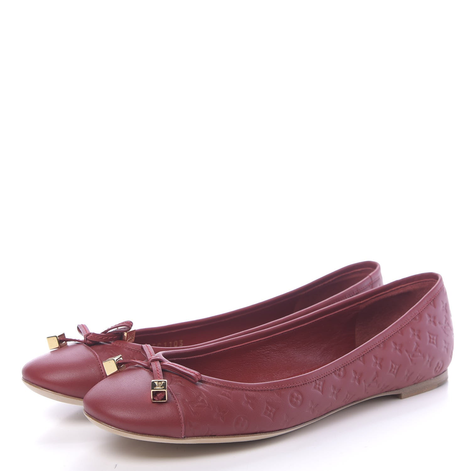 Louis Vuitton Calfskin Embossed Monogram Debbie Ballerina Flats 41 3 of 10