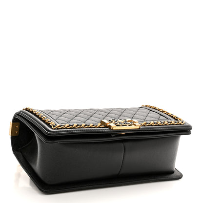Chanel Caviar Quilted Medium Chain Around Boy Flap Black 4 of 11