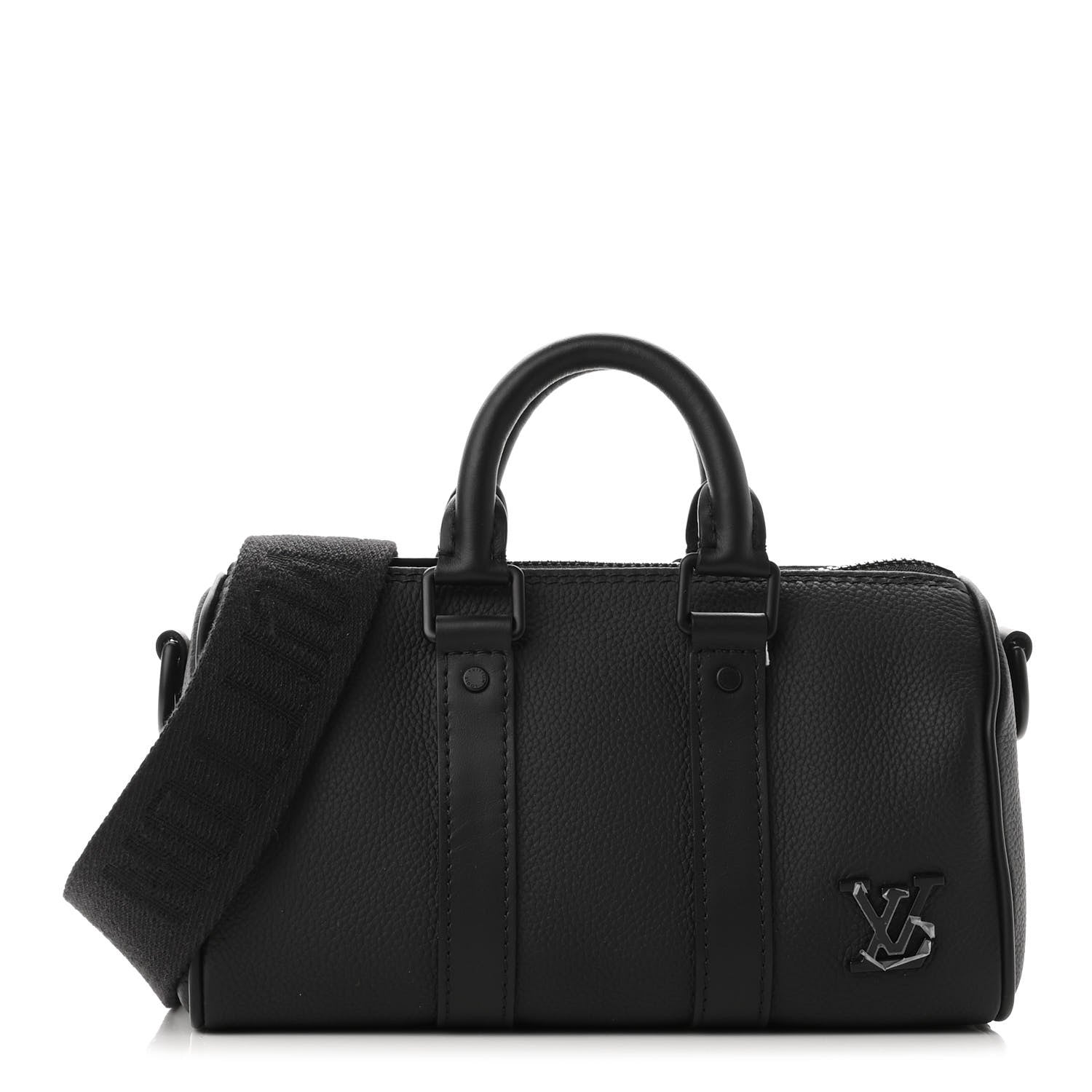 Louis Vuitton Grained Calfskin Aerogram Keepall XS Black 1 of 8