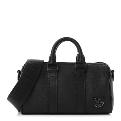 Louis Vuitton Grained Calfskin Aerogram Keepall XS Black 1 of 8