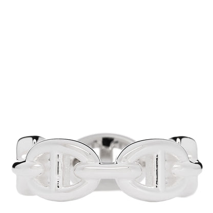 Hermes Sterling Silver PM Chaine d'Ancre Enchainee Band Ring 51 5.75 3 of 9
