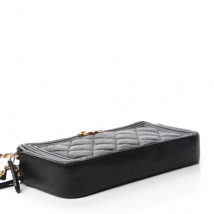 Chanel Caviar Quilted Small Boy Clutch With Chain Black 4 of 17