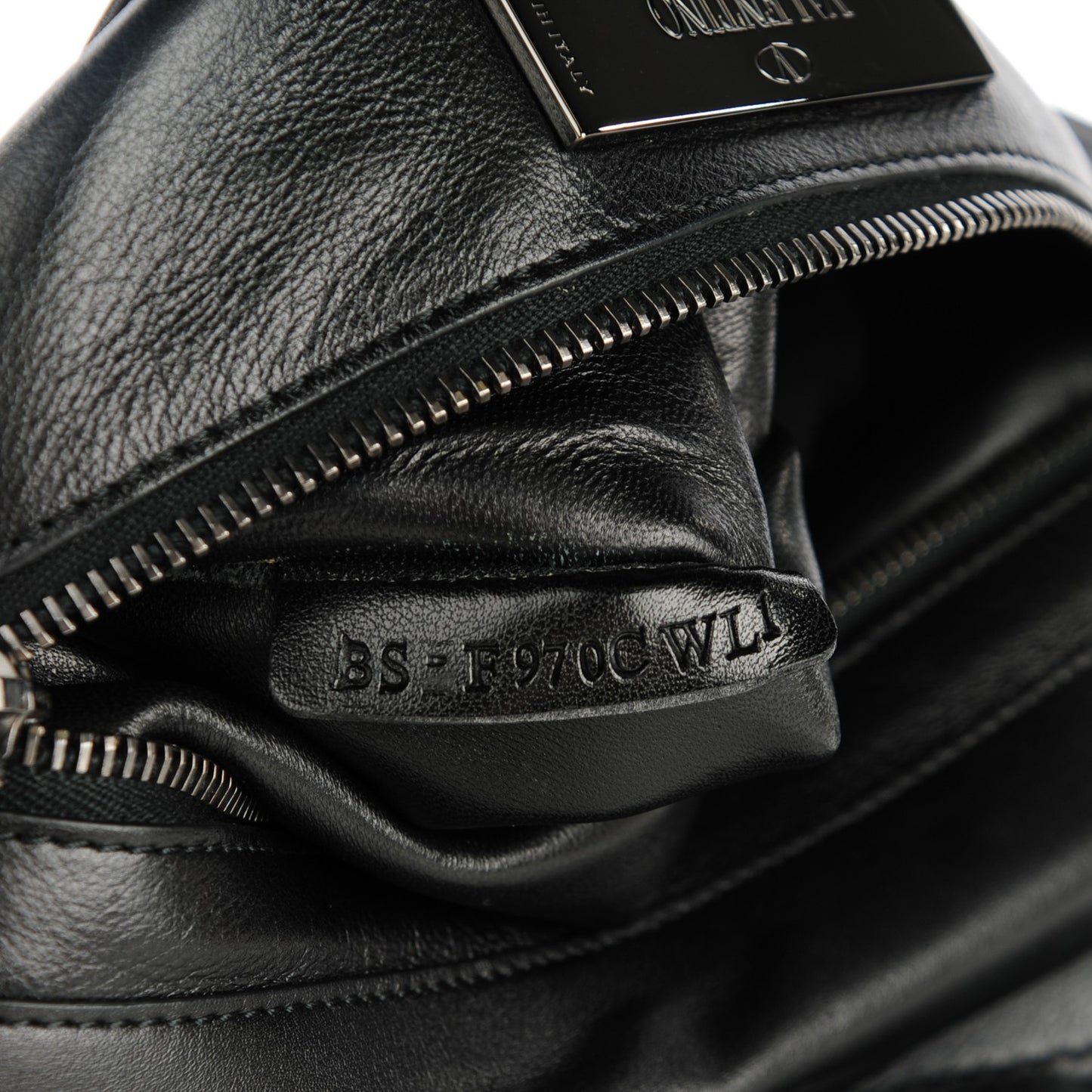 Calf Hair Cavino Etched Rockstud Tote Black