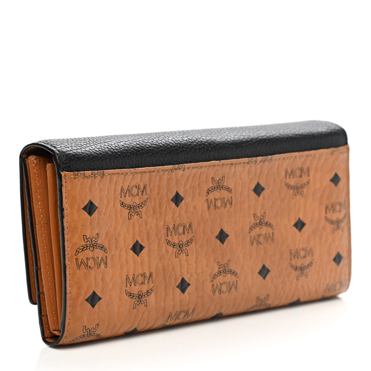 Visetos Grained Calfskin Corina Two Fold Wallet Tan
