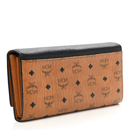 MCM Visetos Grained Calfskin Corina Two Fold Wallet Tan 3 of 13