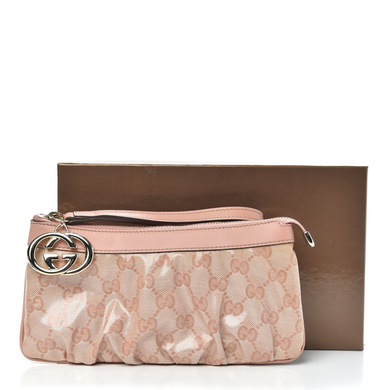 Gucci Crystal Monogram New Britt Wristlet Pink 10 of 10
