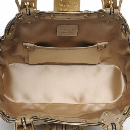 Louis Vuitton Monogram Suede Ostrich Theda GM Gold 5 of 7