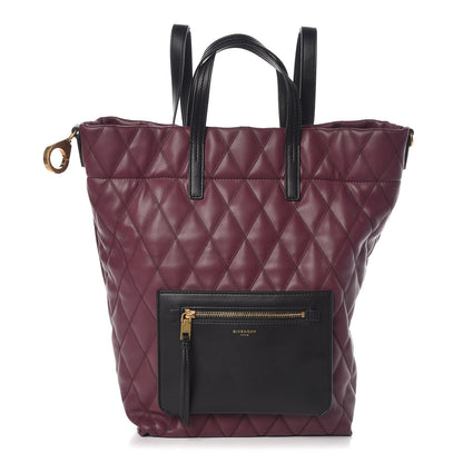 Givenchy Rubberized Canvas Quilted Duo Backpack Aubergine 1 of 10