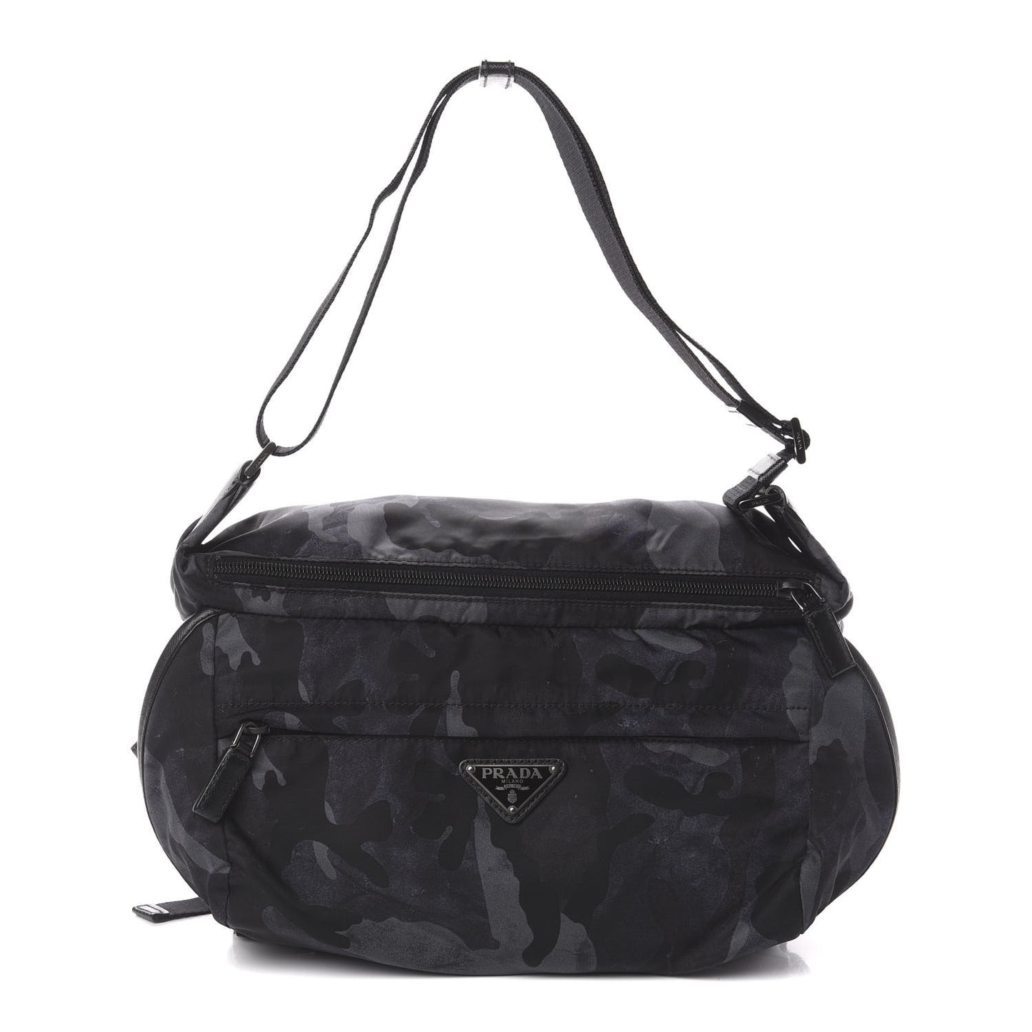 Tessuto Nylon Camouflage Belt Bag Fumo