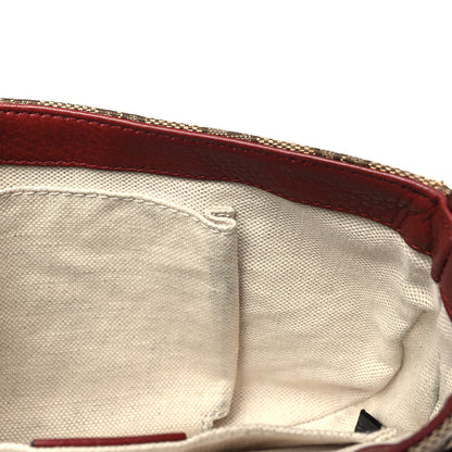Gucci Monogram Pebbled Calfskin Web Small Dressage Shoulder Bag Red 12 of 12