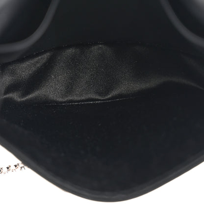 Prada Satin Crystal Metal Triangle Logo Card Holder With Strap Cristal 5 of 11