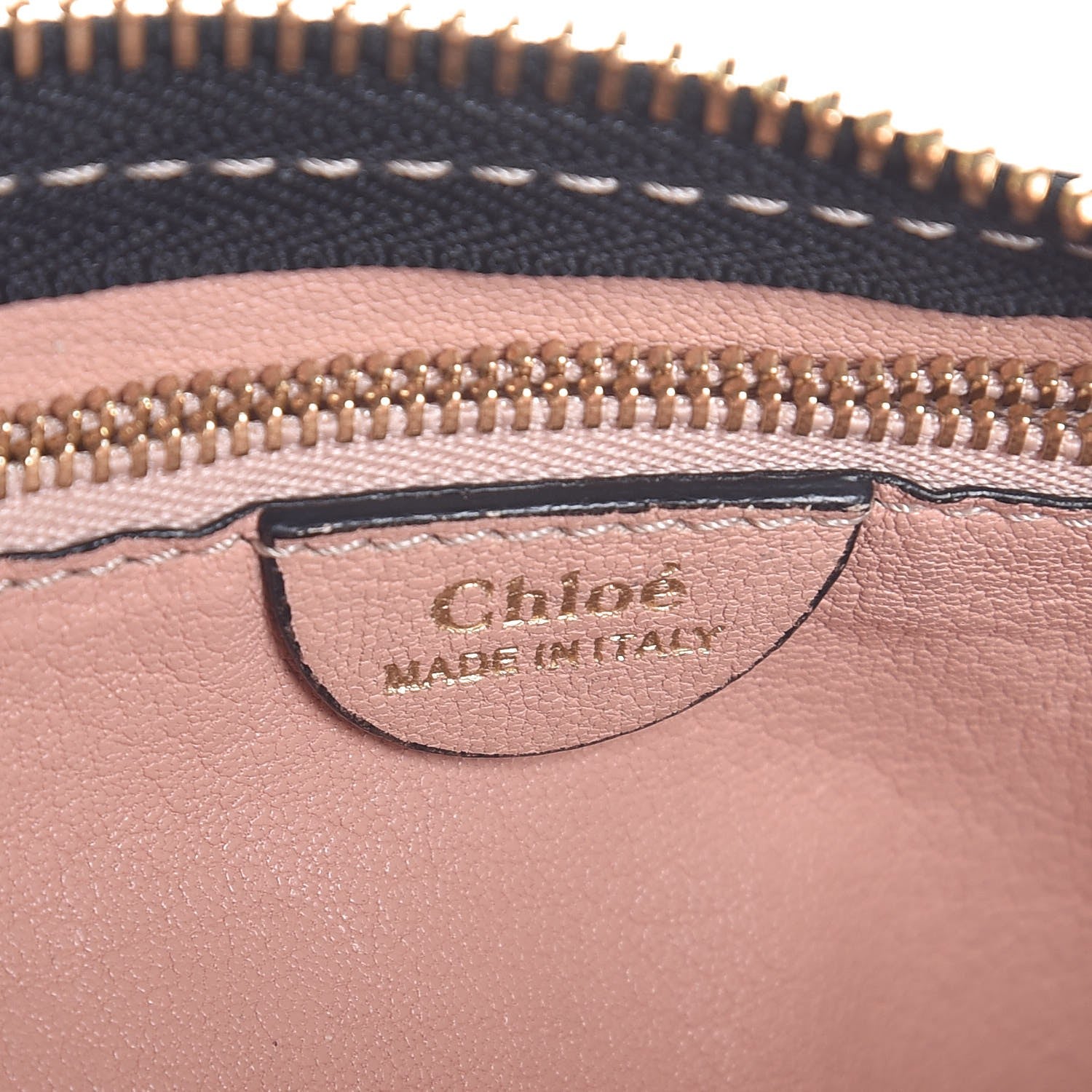 Chloe Calfskin Perforated Medium Marcie Satchel Black 8 of 9