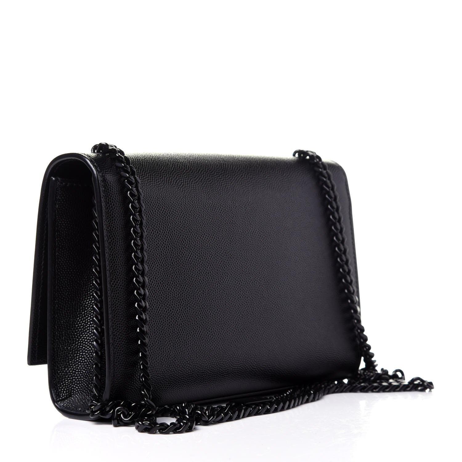 Saint Laurent Grain De Poudre Small Monogram Kate Satchel Black 3 of 11