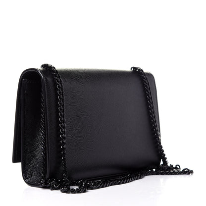 Saint Laurent Grain De Poudre Small Monogram Kate Satchel Black 3 of 11