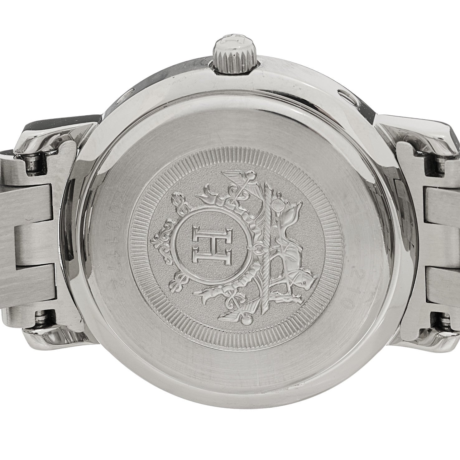 Hermes Stainless Steel 24mm Clipper Quartz Watch Pink 4 of 4