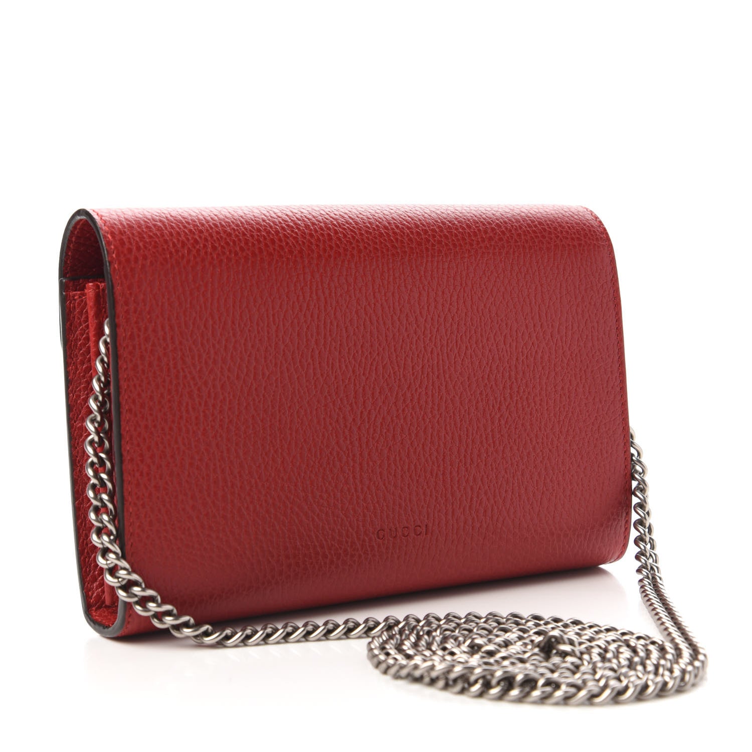 Gucci Calfskin Mini Dionysus Chain Wallet Hibiscus Red 3 of 10
