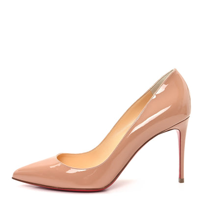 Christian Louboutin Patent Pigalle Follies 85 Pumps 38 Nude 1 of 10