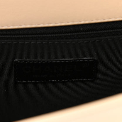 Chanel Patent Calfskin New Medium Boy Flap Plexiglass Beige 6 of 10