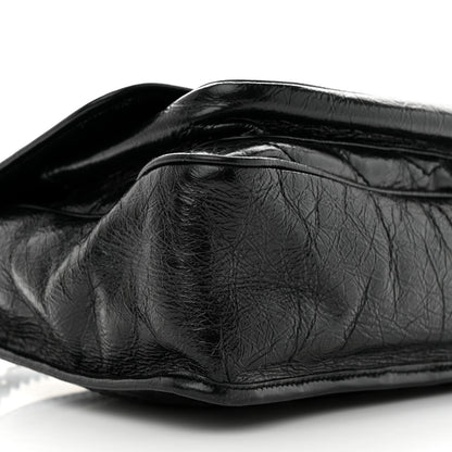 Saint Laurent Crinkled Calfskin Matelasse Monogram Medium Niki Chain Satchel Black 9 of 10