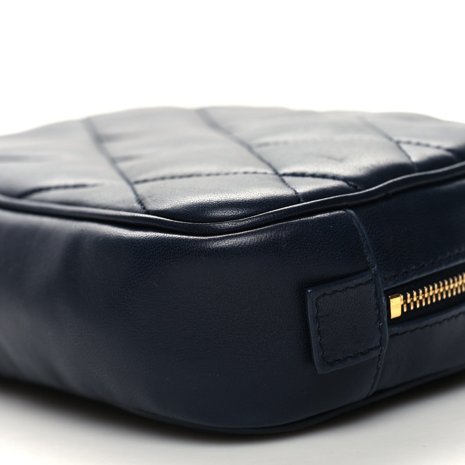 Saint Laurent Lambskin Quilted Lolita Cosmetic Pouch Navy 10 of 10