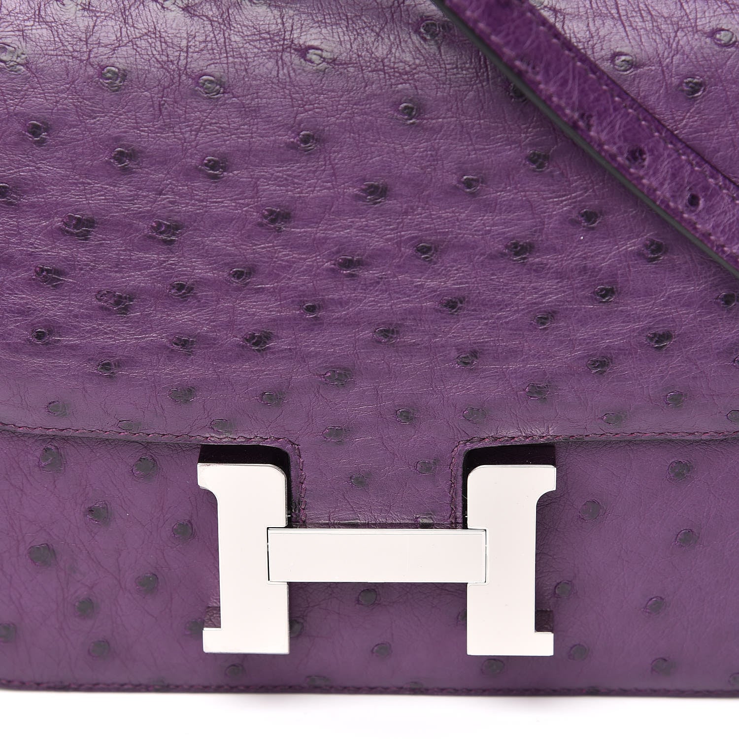Hermes Ostrich Constance 18 Violine 8 of 20