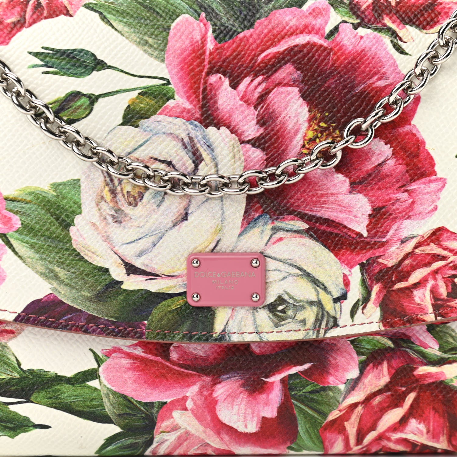 Dolce & Gabbana Dauphine Floral Print Wallet On Chain Multicolor 7 of 9