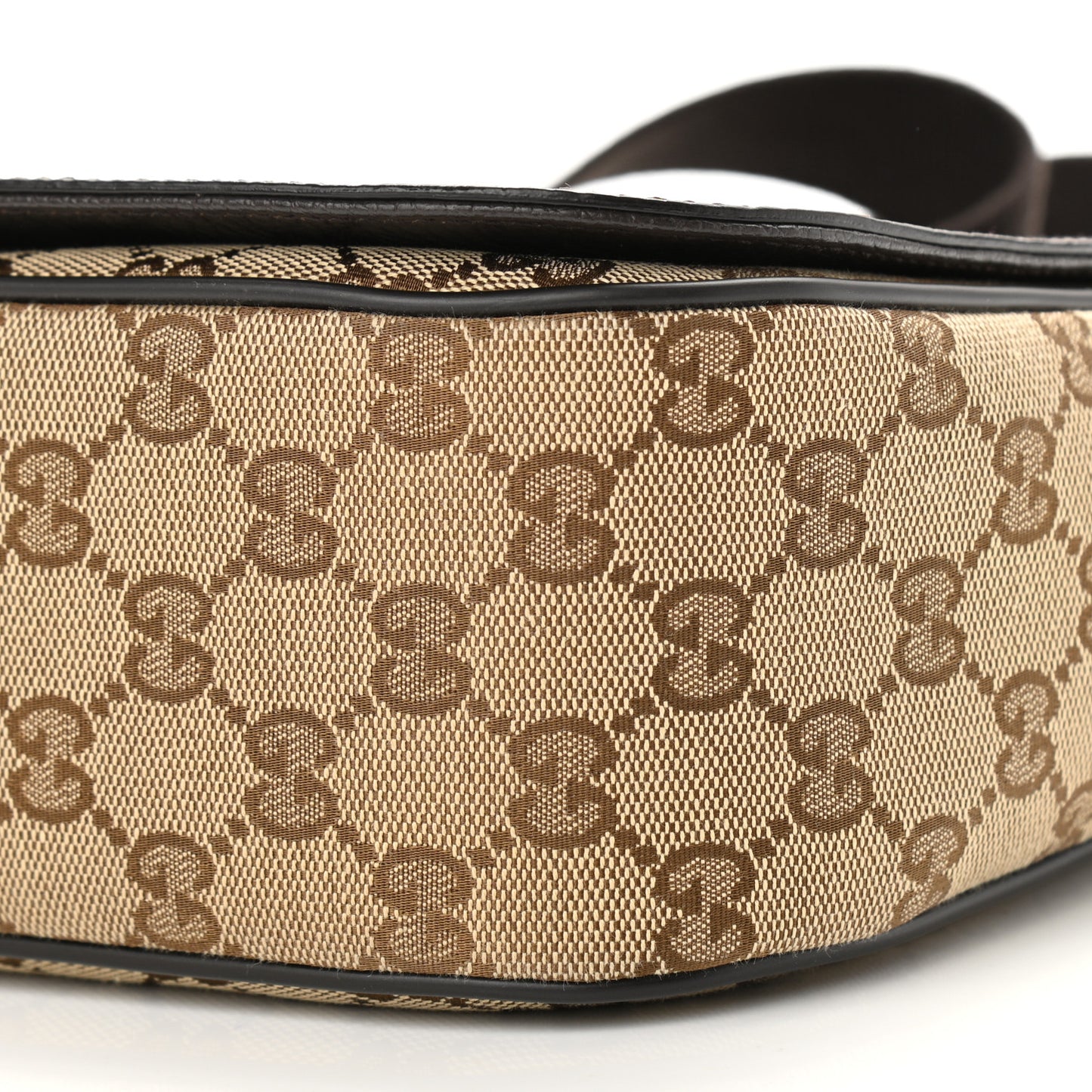 Monogram Flap Messenger Bag Beige Dark Brown
