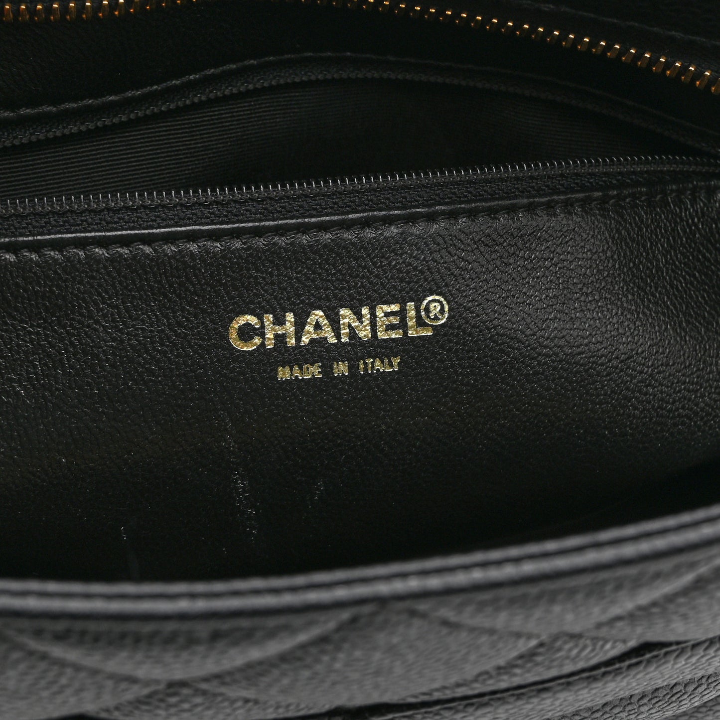 Caviar Quilted Medallion Tote Black