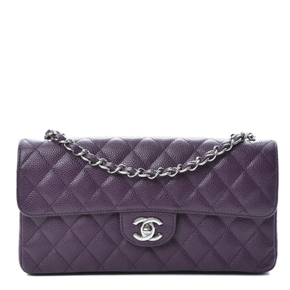 Chanel Caviar Quilted East West Flap Purple 1 of 12
