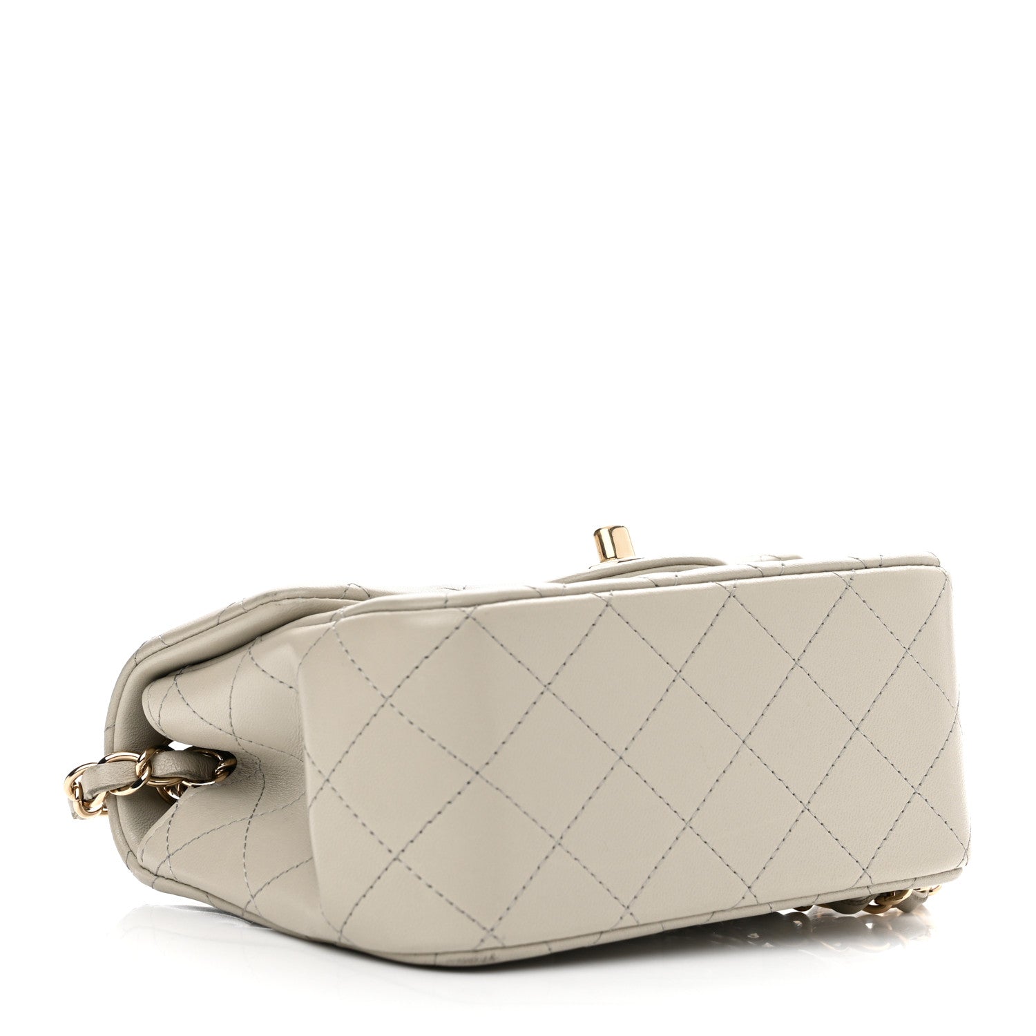 Chanel Lambskin Quilted Mini Square Flap Grey 4 of 14