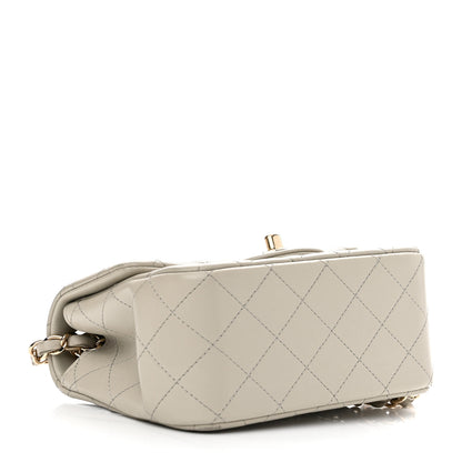 Chanel Lambskin Quilted Mini Square Flap Grey 4 of 14