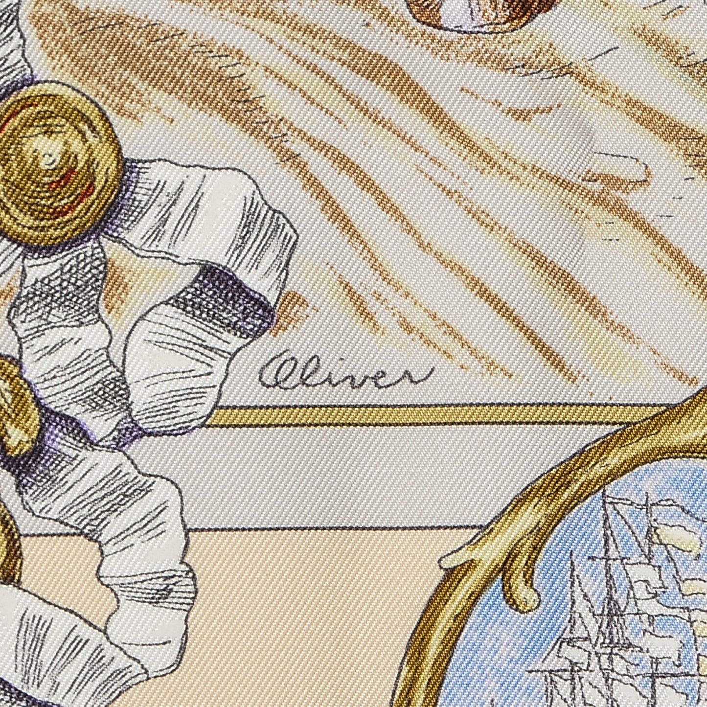 Silk Marquis De Lafayette Scarf 90