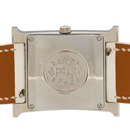 Hermes Stainless Steel Epsom 26mm Heure H Hour Quartz Watch Blanc 4 of 6