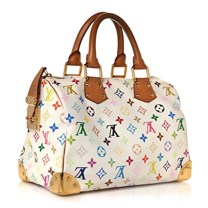 Louis Vuitton Monogram Multicolor Speedy 30 White 3 of 17