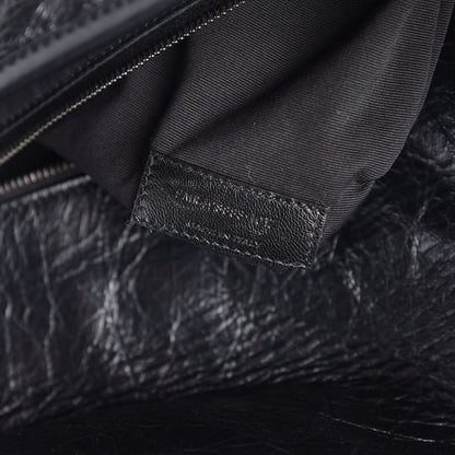 Saint Laurent Crinkled Calfskin Matelasse Monogram Large Niki Chain Satchel Black 7 of 9