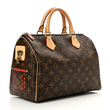 Louis Vuitton Monogram Perforated Speedy 30 Orange 3 of 10