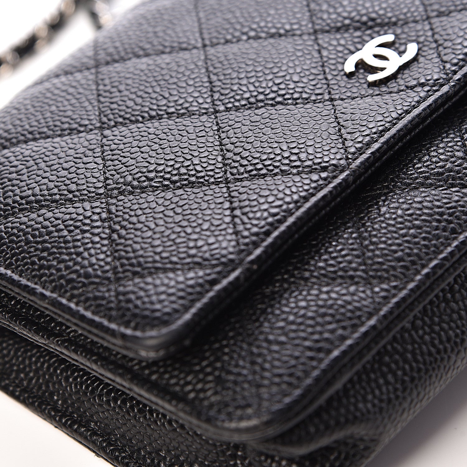 Chanel Caviar Quilted Wallet On Chain WOC Black 12 of 18