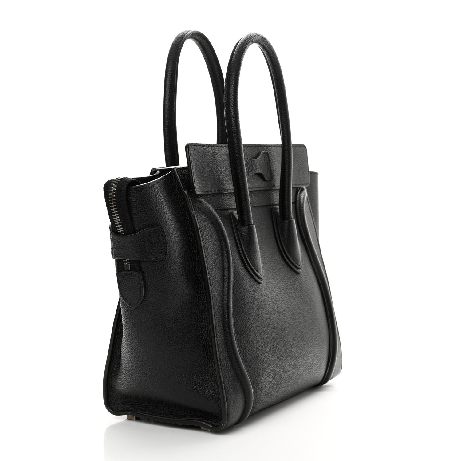 Celine Drummed Calfskin Micro Luggage Black 3 of 19